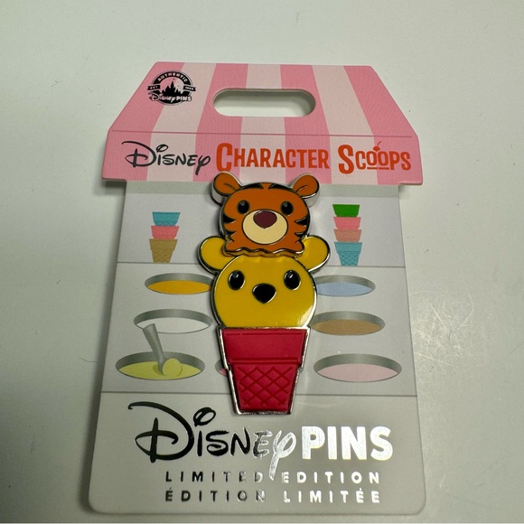 (Sold)NWT. Disney Pin Character Scoops - LE Winnie The Pooh And Tigger ice cream - Picture 1 of 9